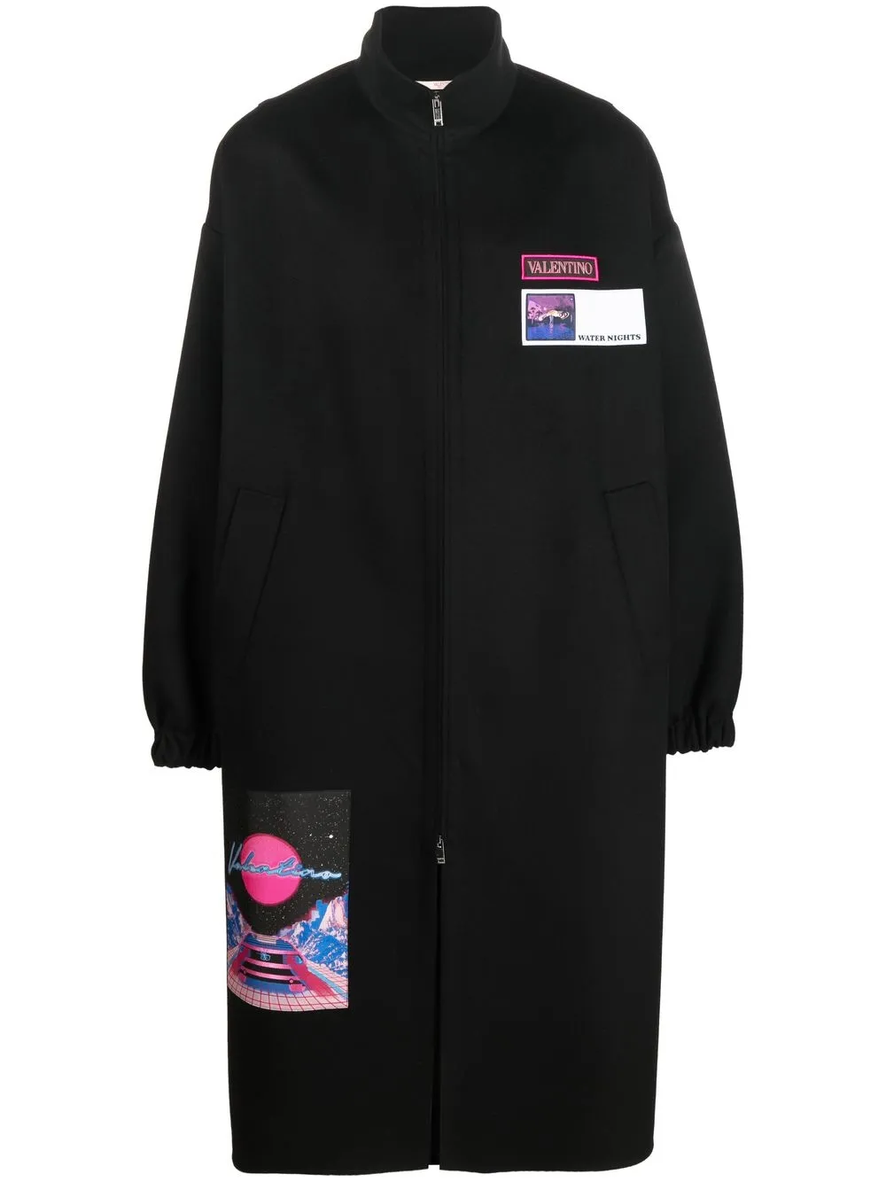 

Valentino Water Nights midi coat - Black