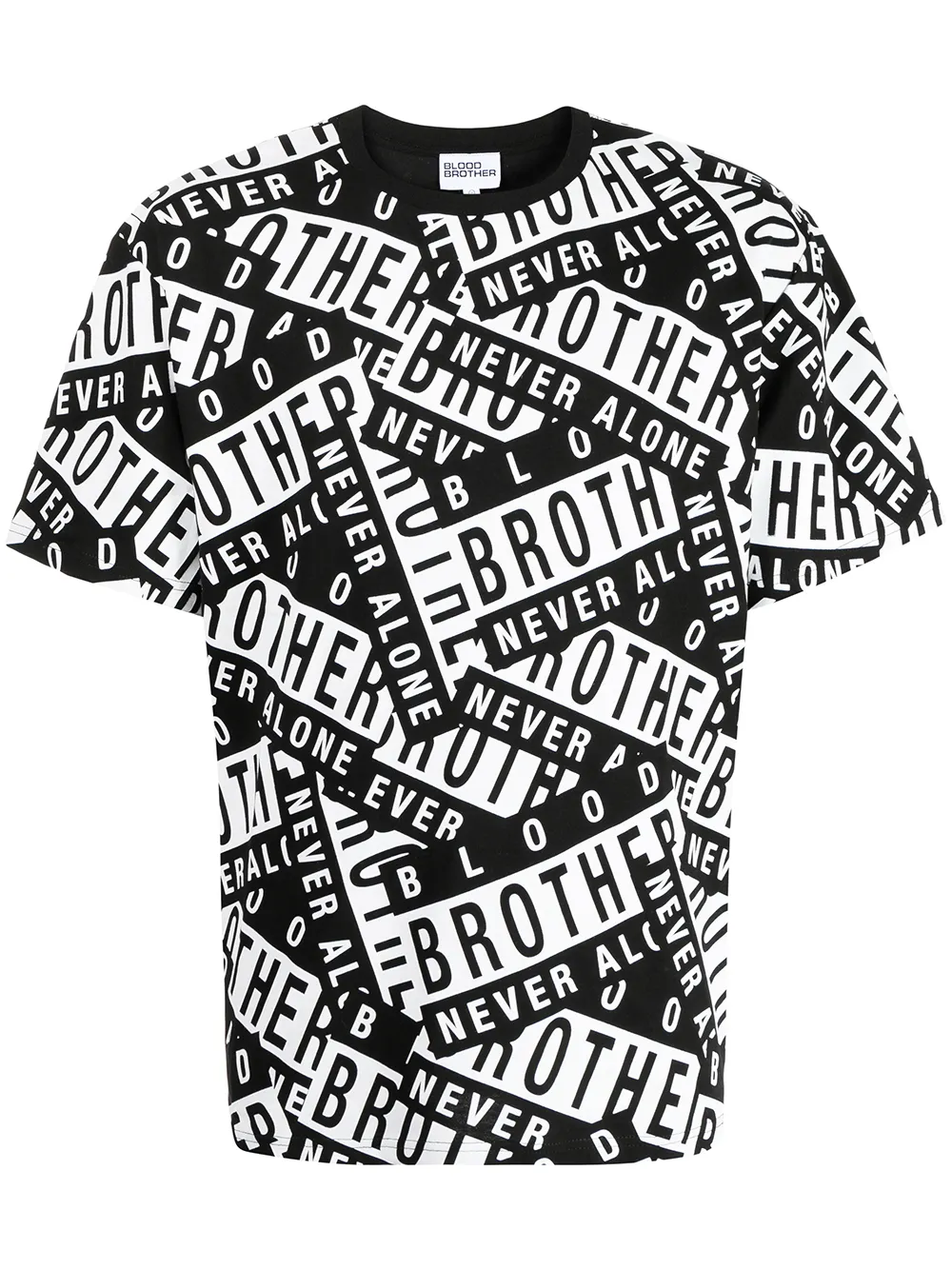 

Blood Brother playera con estampado Advisory - Negro