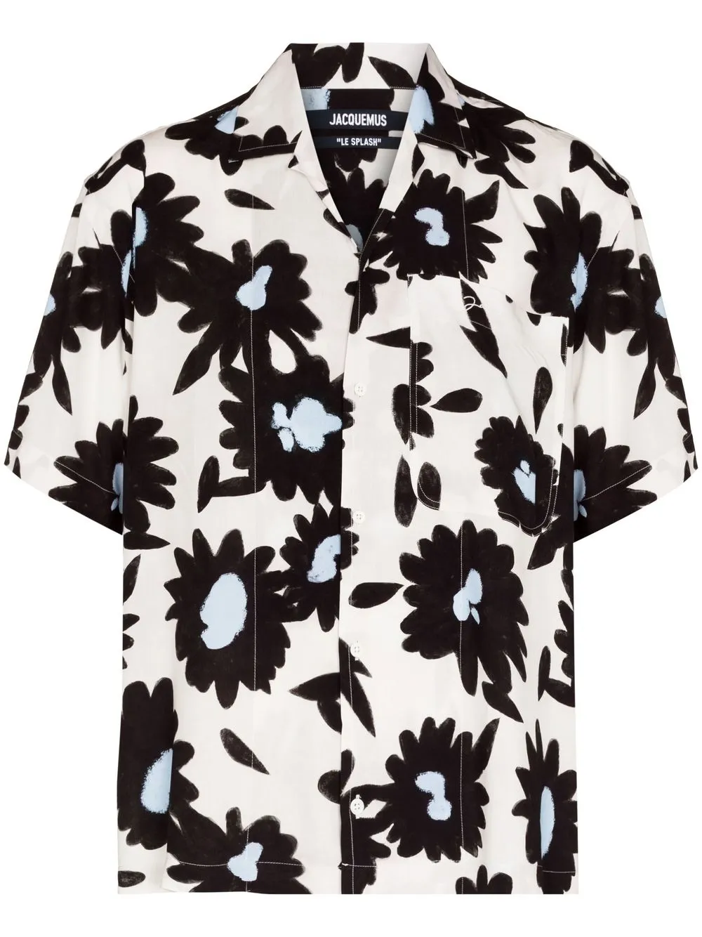 

Jacquemus camp-collar floral-print shirt - Blue