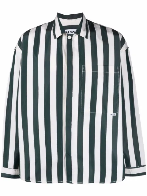 Sunnei boxy striped shirt