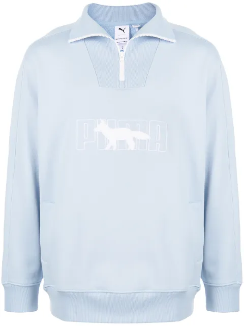 maison kitsune zip moletom com capuz