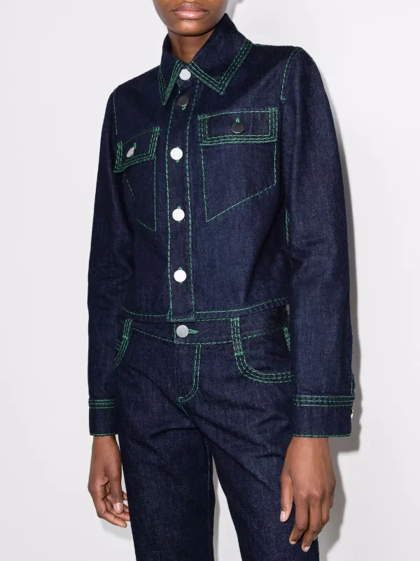 Bottega Veneta contrast-stitch Cropped 