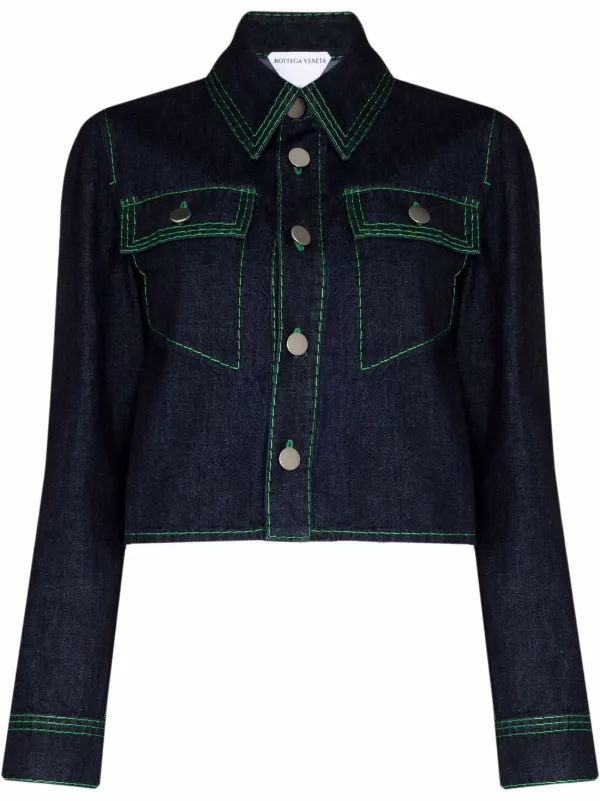 Bottega Veneta contrast-stitch Cropped 