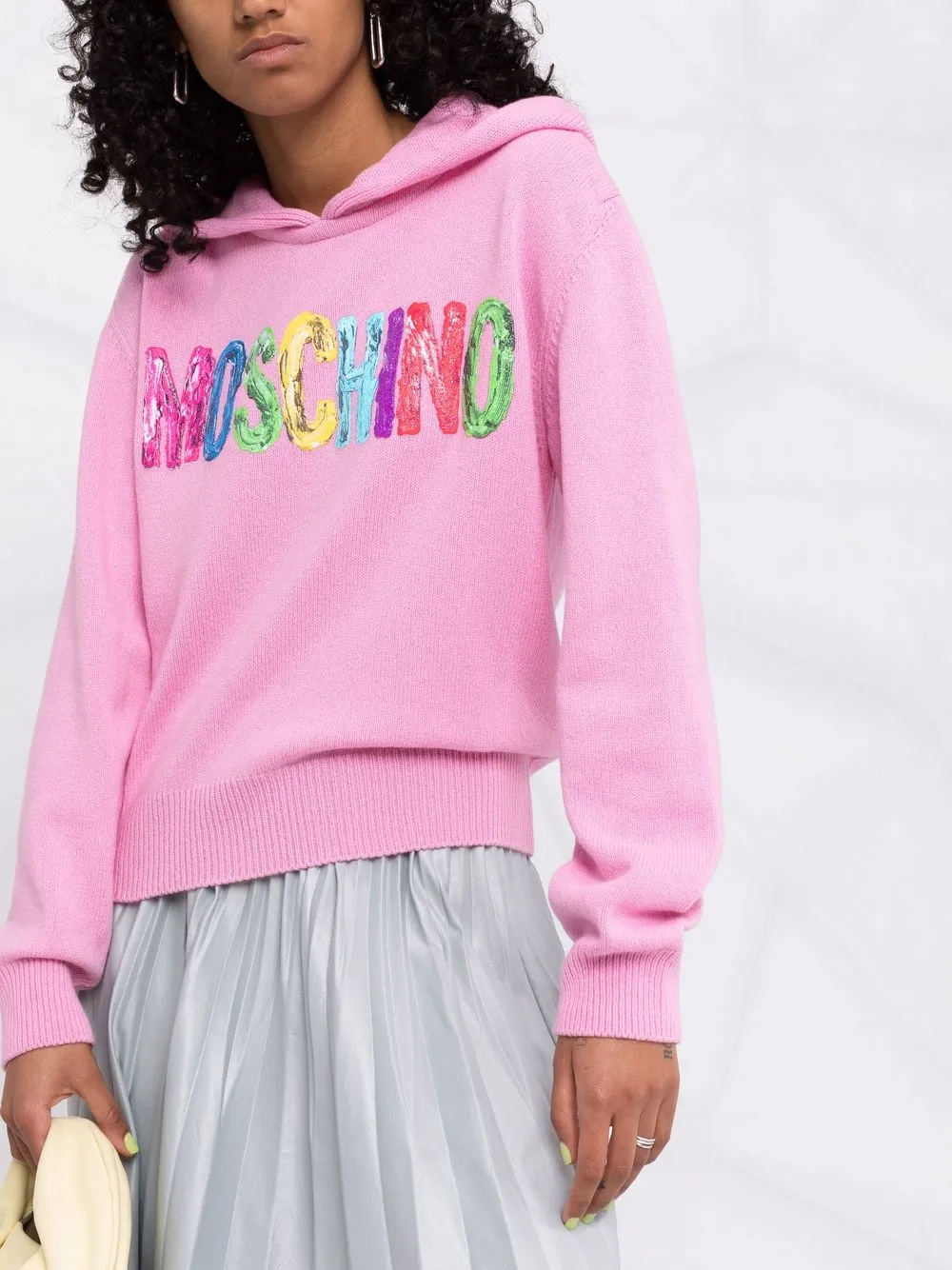 фото Moschino трикотажное худи с логотипом