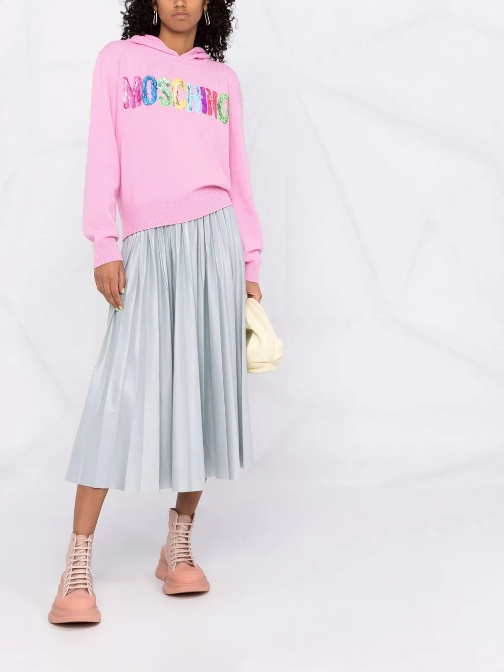 фото Moschino трикотажное худи с логотипом