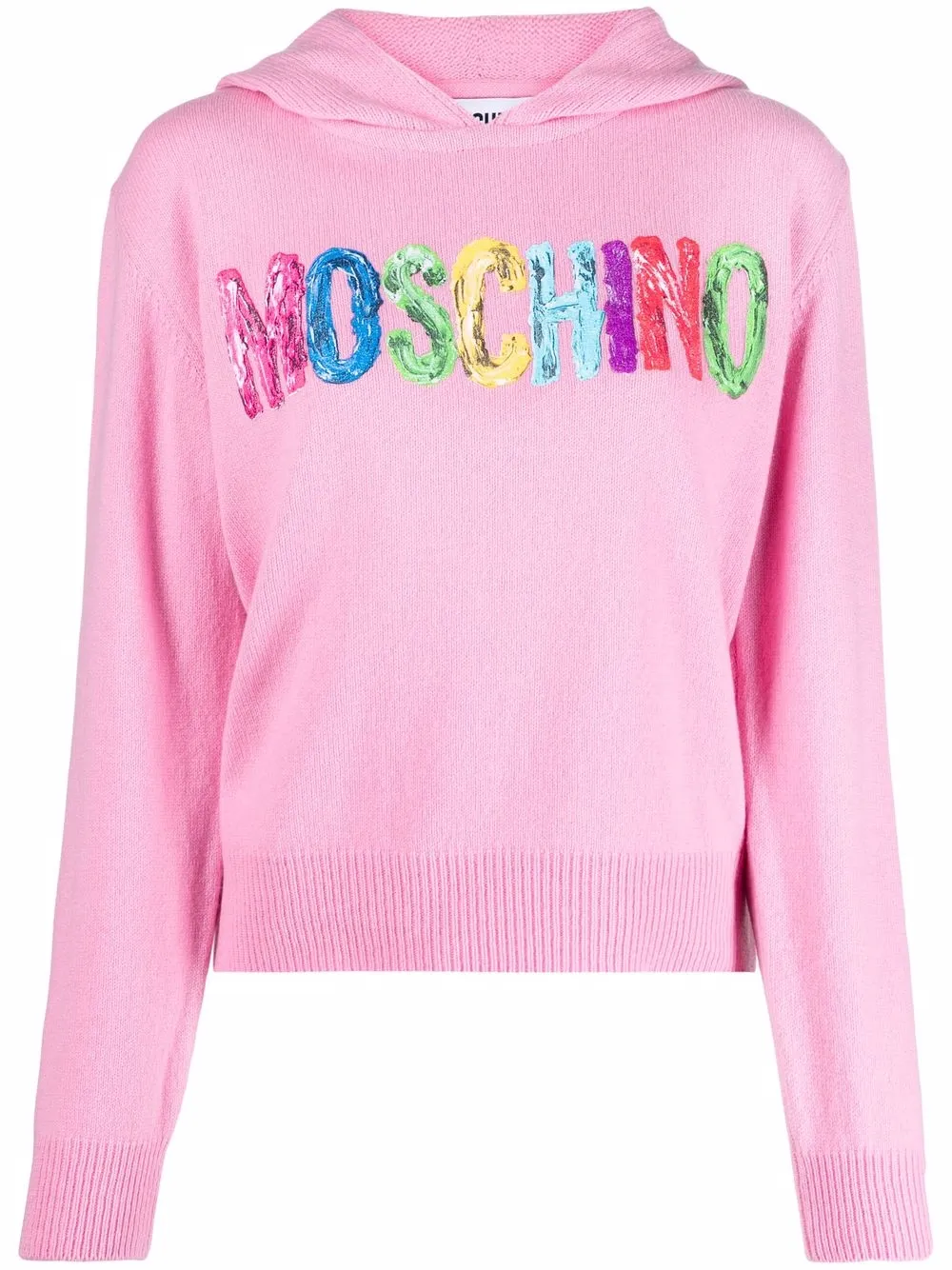 фото Moschino трикотажное худи с логотипом
