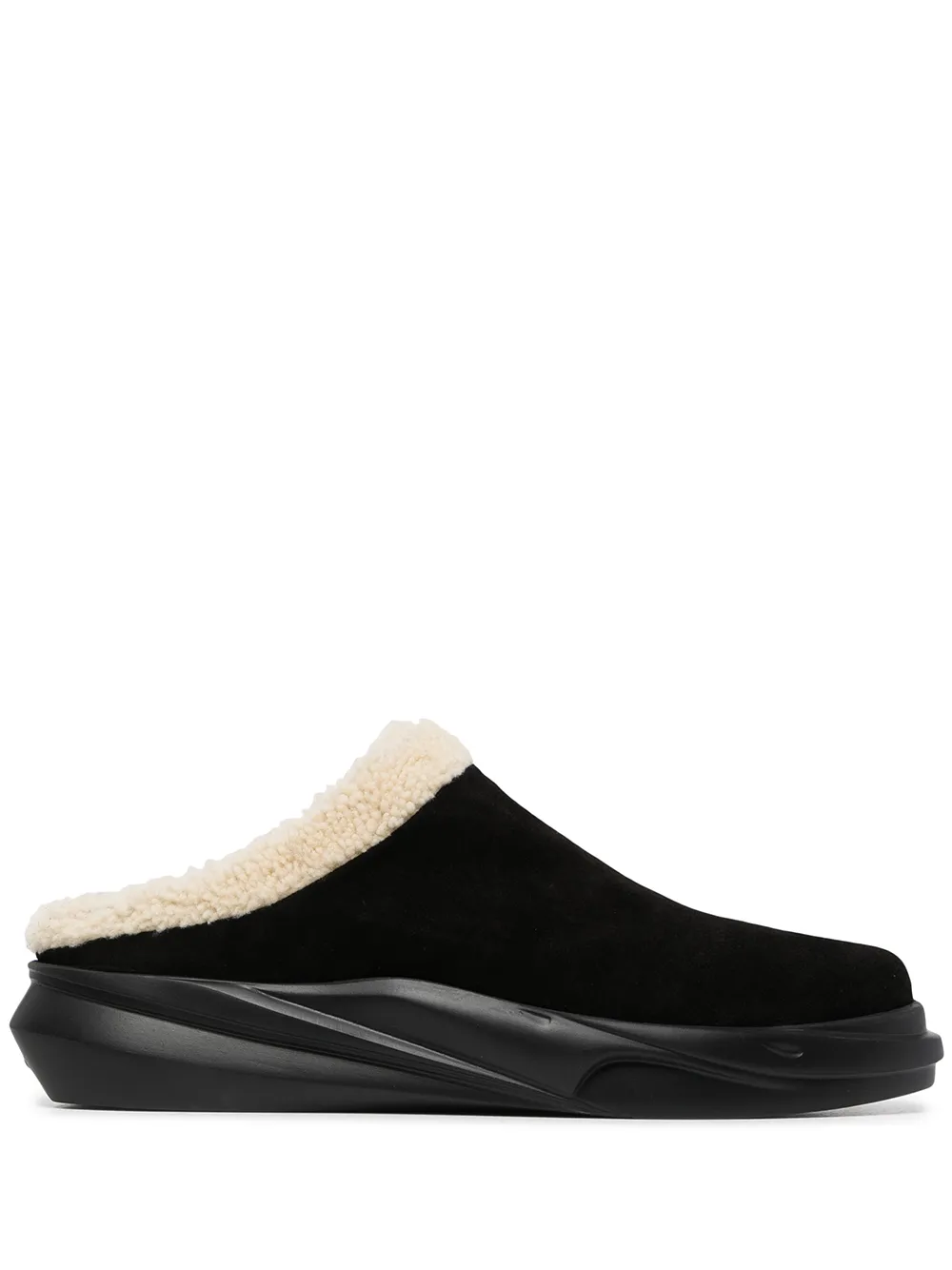 

1017 ALYX 9SM slippers con ribete de lana - Negro