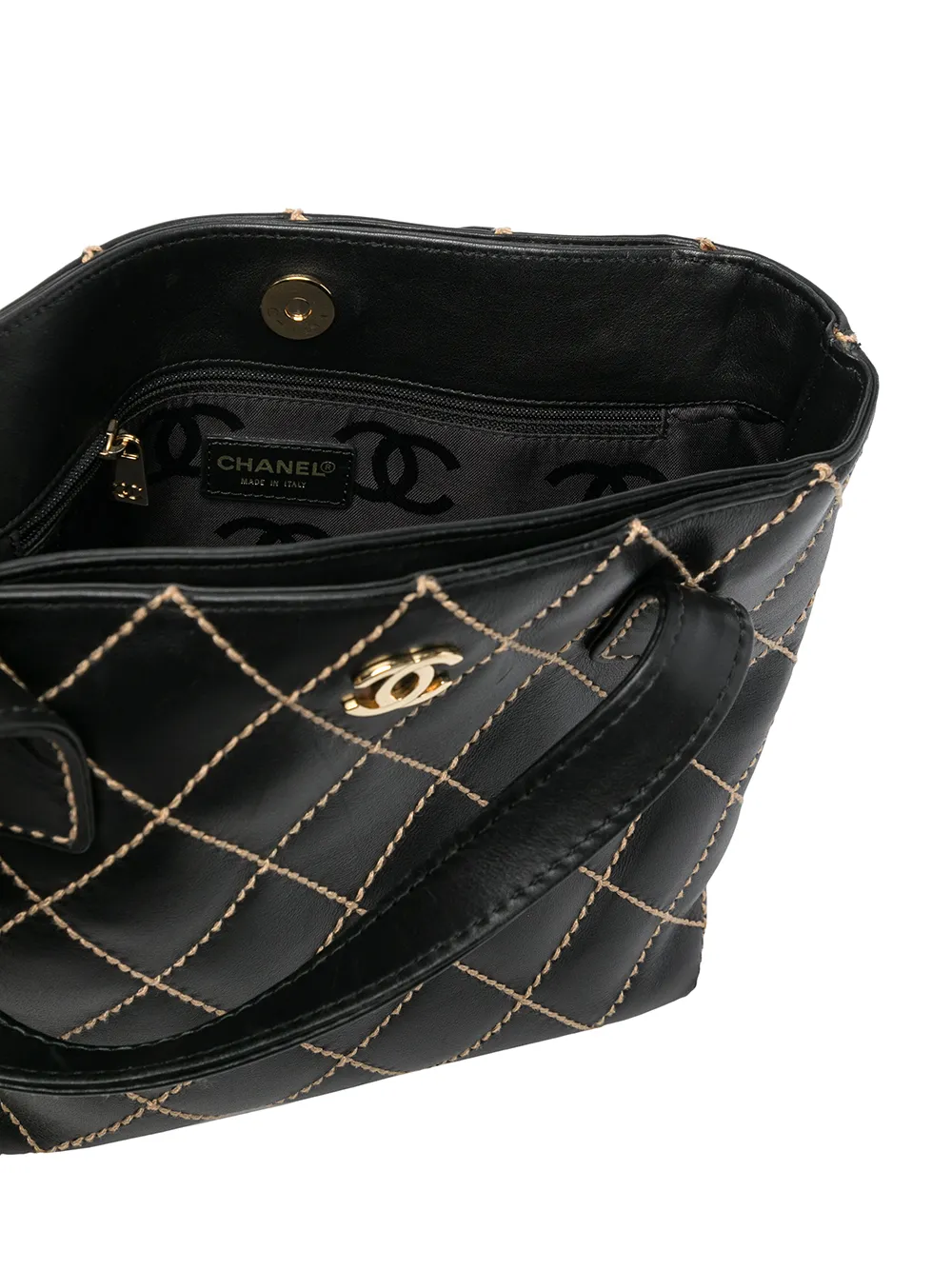 фото Chanel pre-owned сумка-тоут wild stitch 2001-го года