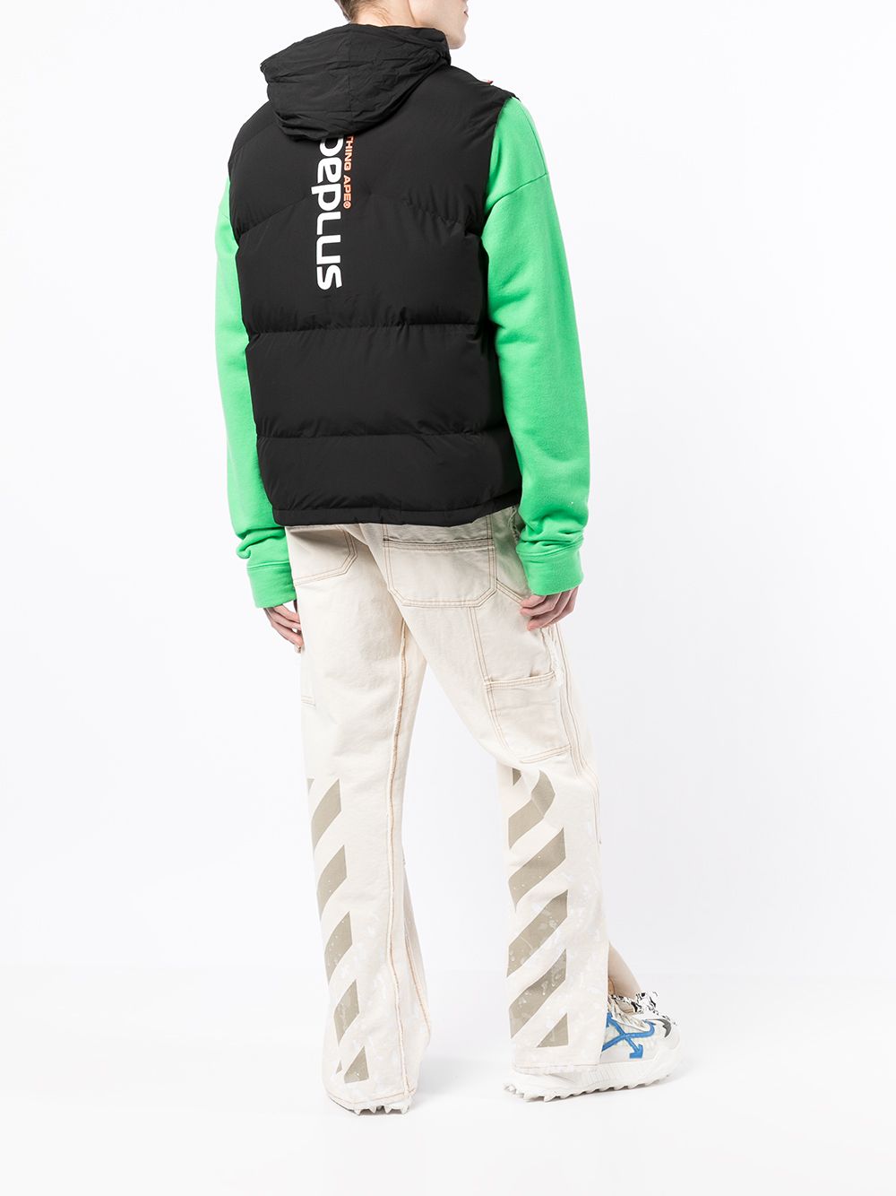 AAPE BY *A BATHING APE logo patch padded gilet Men