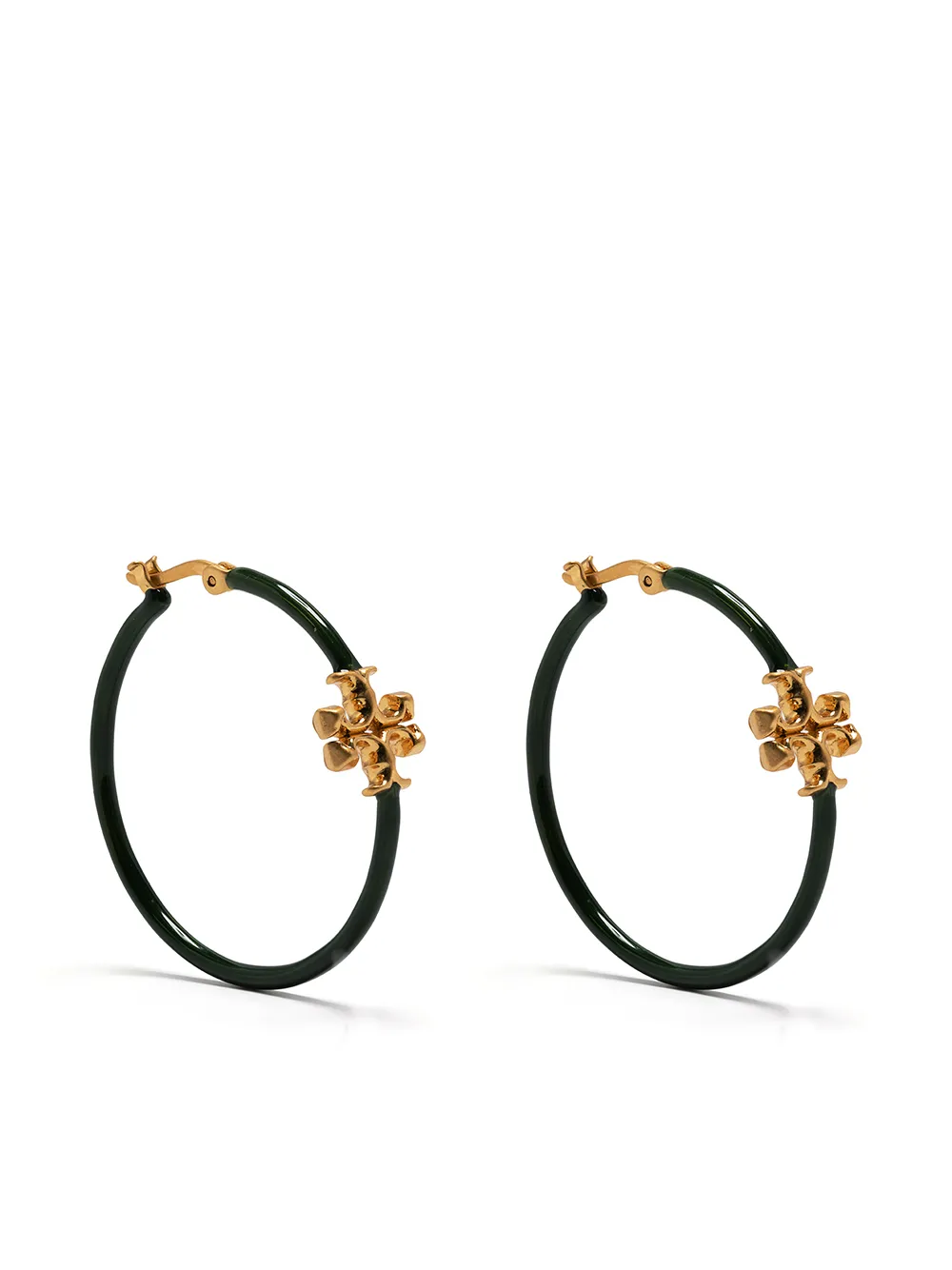 

Tory Burch Kira enamel hoop earrings - 300