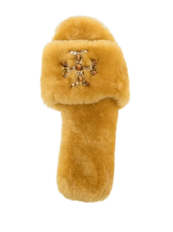 Tory burch hotsell fur slippers