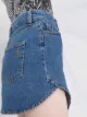 The Attico pointed-hem denim skirt