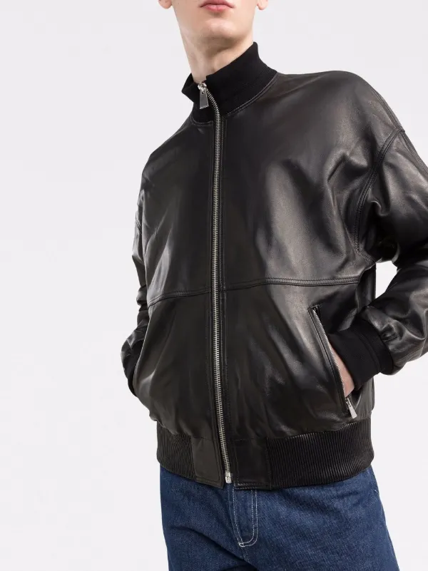 There Was One zip-up Leather Jacket 