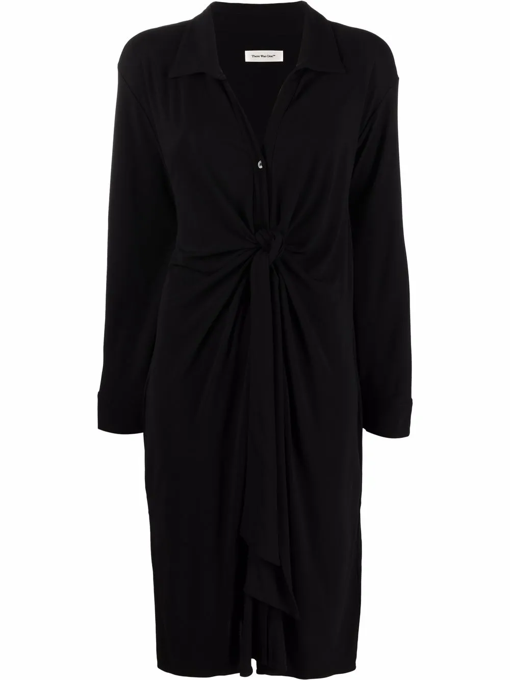 

There Was One knot-detail shirt dress - Black