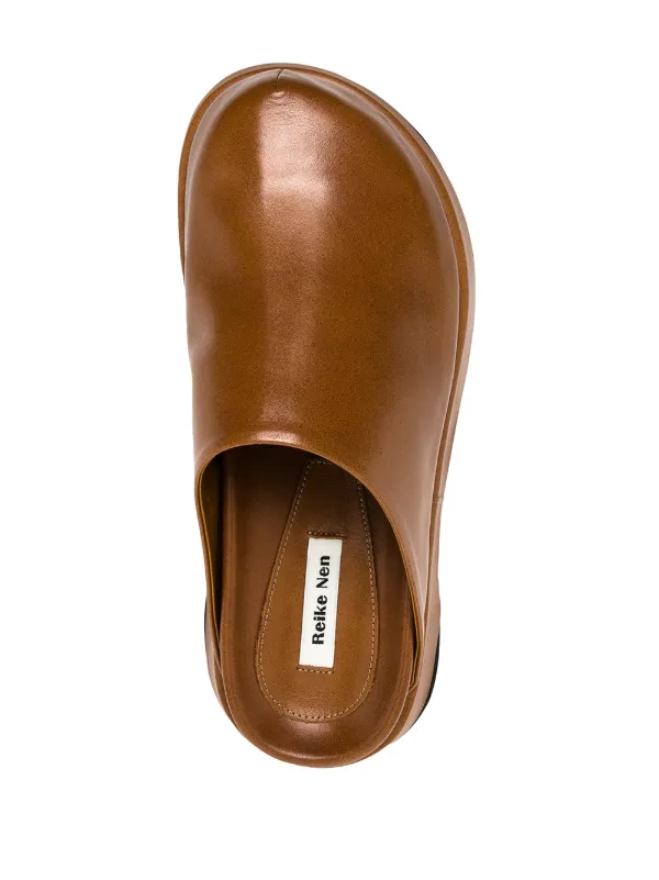 Reike Nen Hyggle Leather Clogs | Brown | FARFETCH