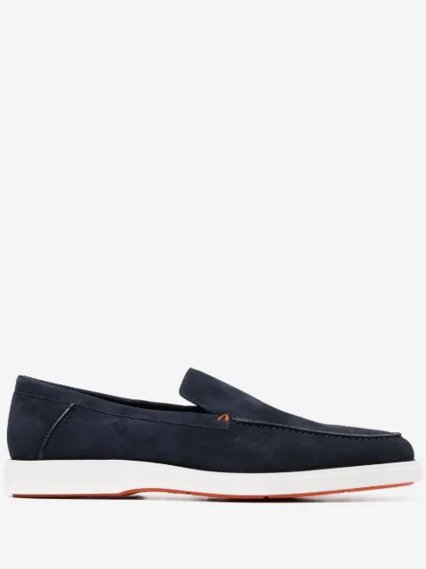 Santoni mocasines slip-on de gamuza