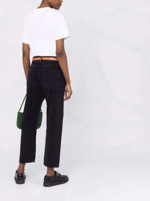 Shop AGOLDE mid-rise straight-leg jeans 