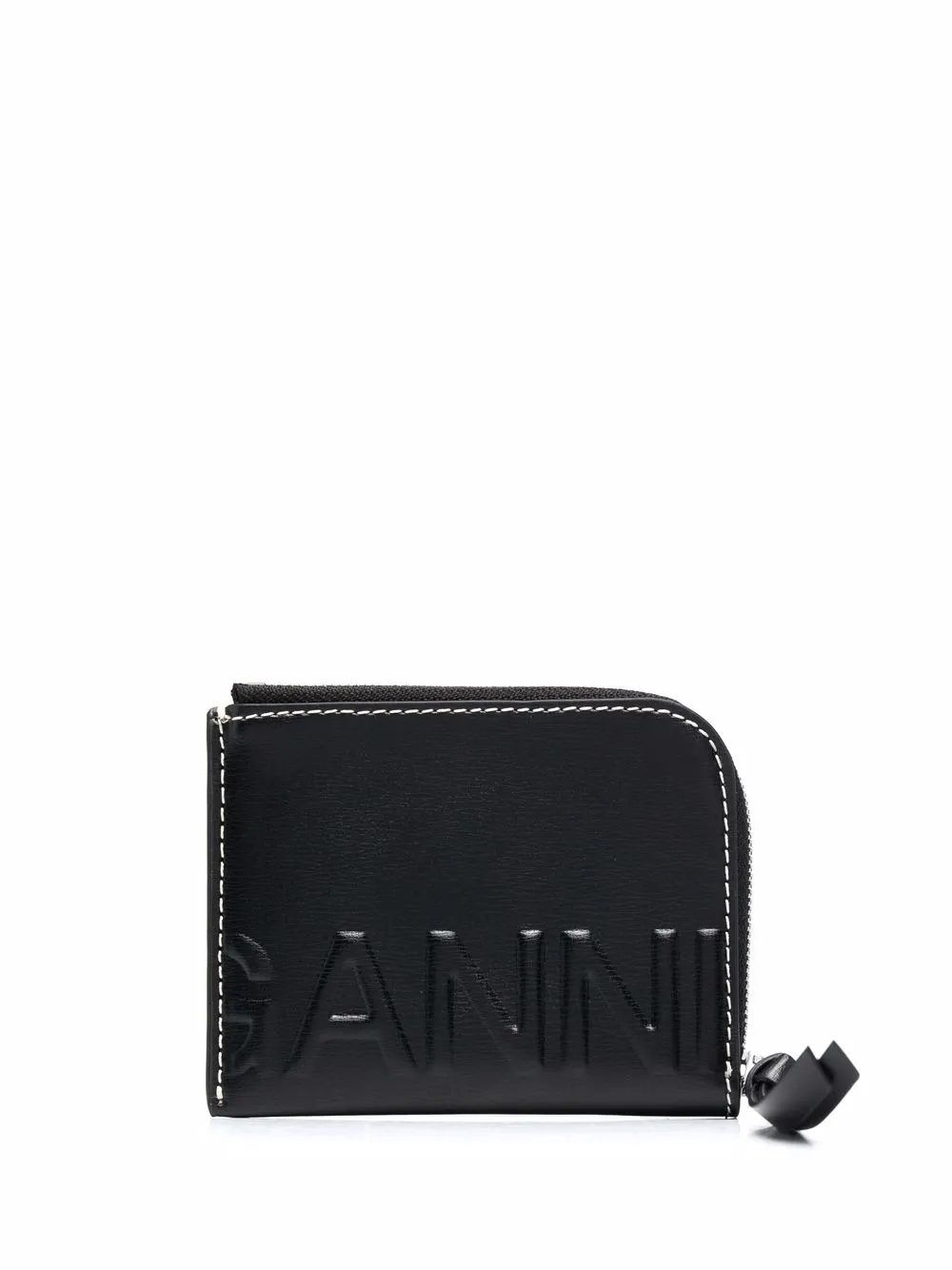 GANNI картхолдер из переработанной кожи с логотипом