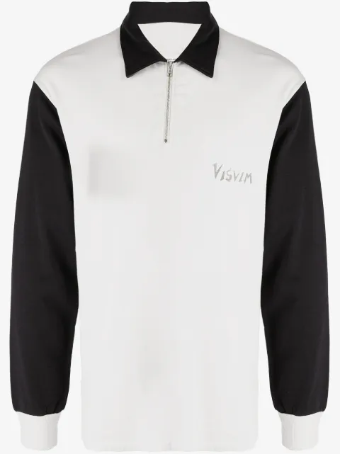 visvim logo-print half-zip sweatshirt 