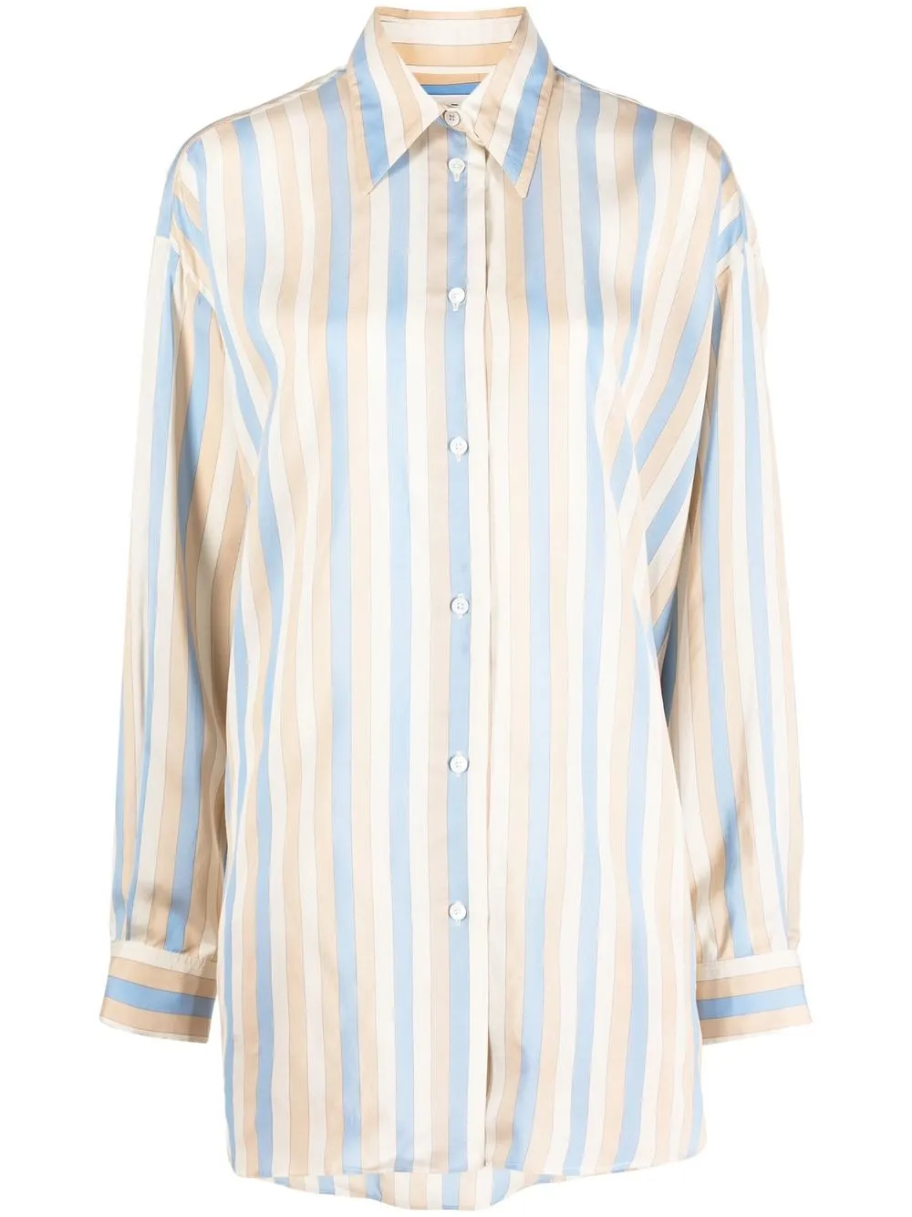 There Was One Oversized Striped Shirt In Neutrals