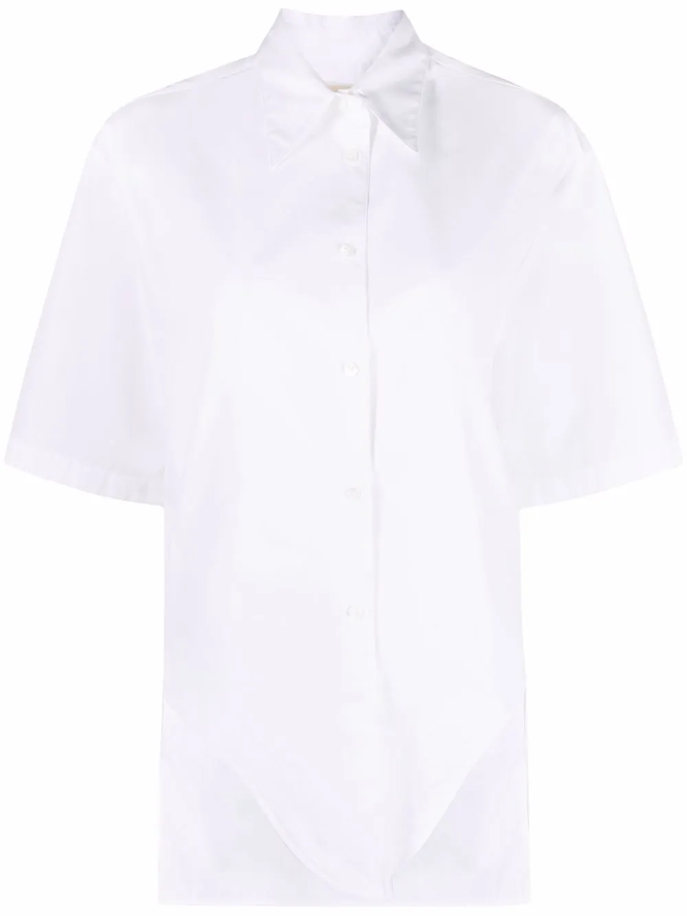 

There Was One cut-out short-sleeve shirt - White