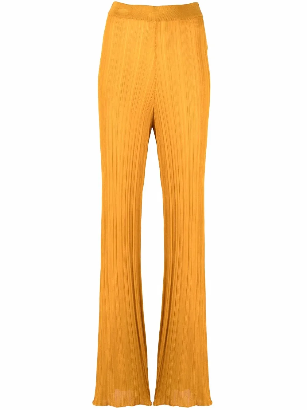 

There Was One pantalones de tejido con efecto arrugado - Naranja