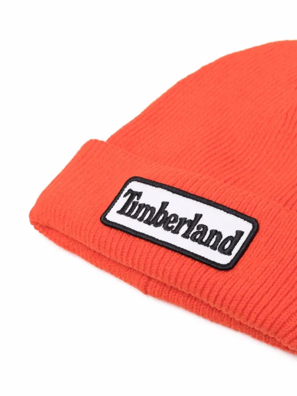 Timberland Kids rib-knit logo beanie 
