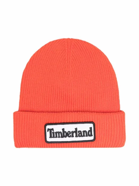 Timberland Kids rib-knit logo beanie