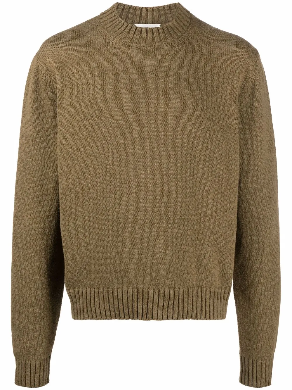 

There Was One contrast stitch crew neck jumper - Green