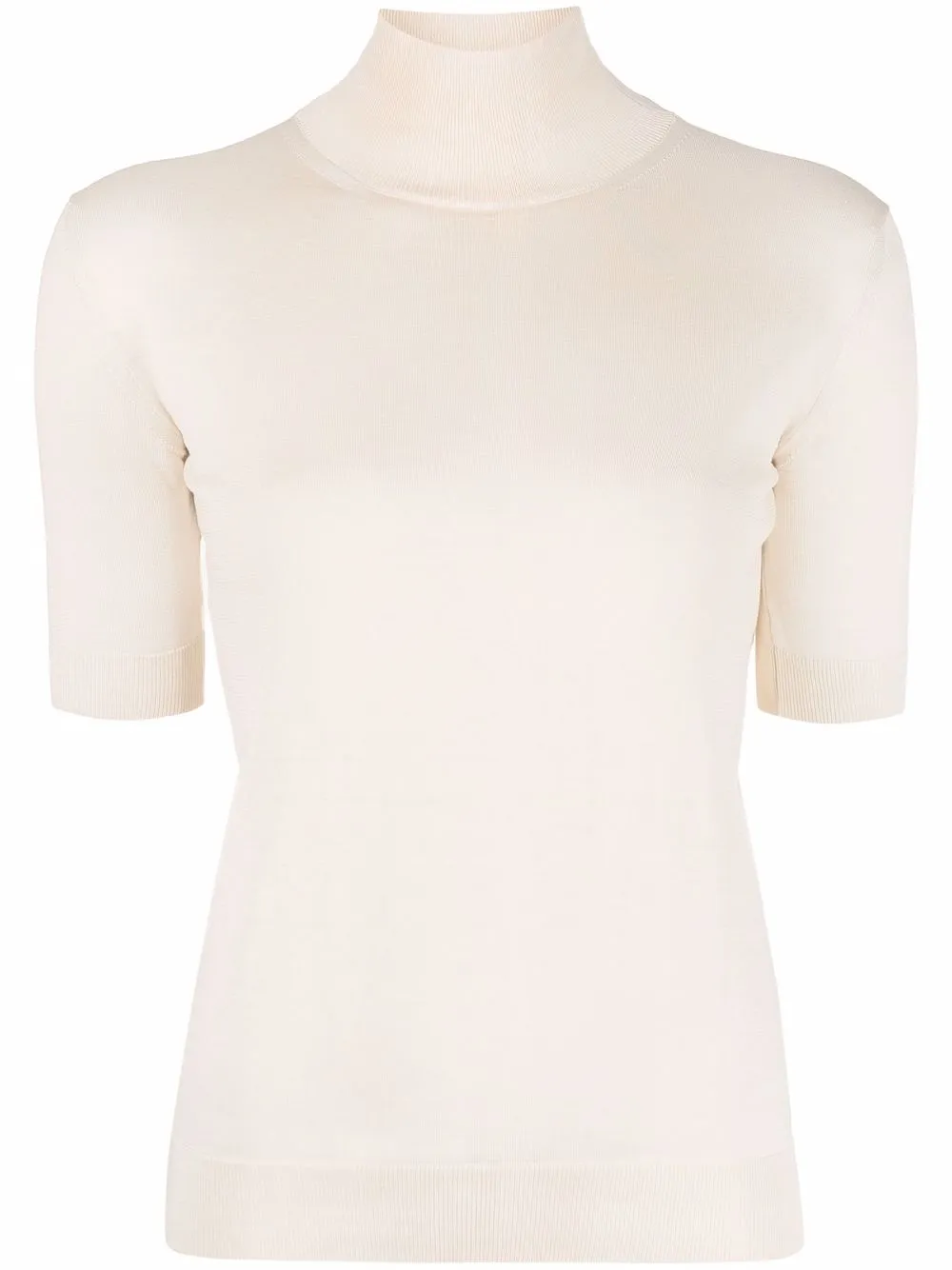 

There Was One high-neck silk-cotton top - Neutrals