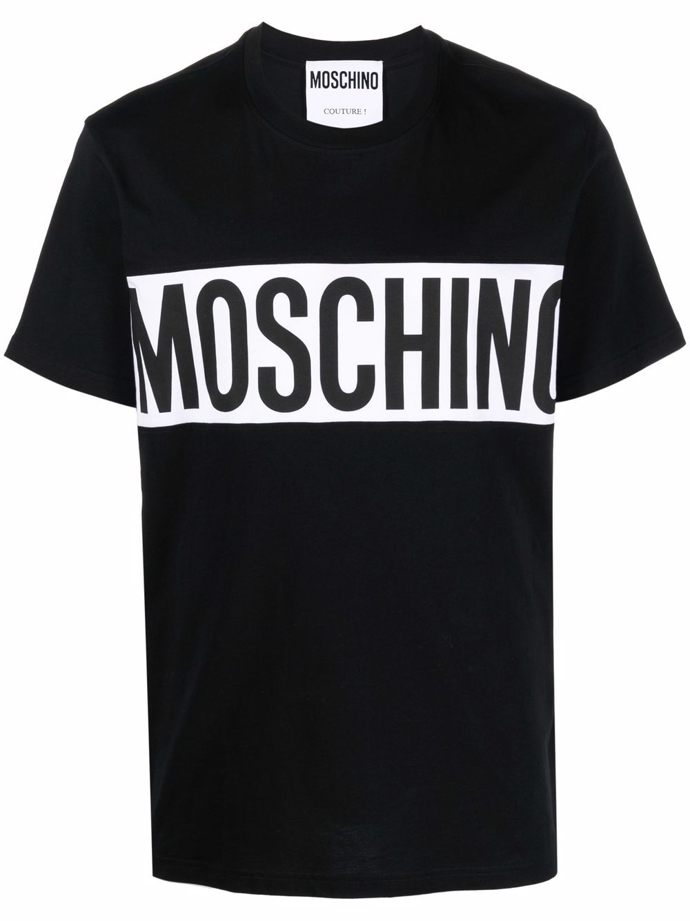 

Moschino playera con logo estampado - Negro