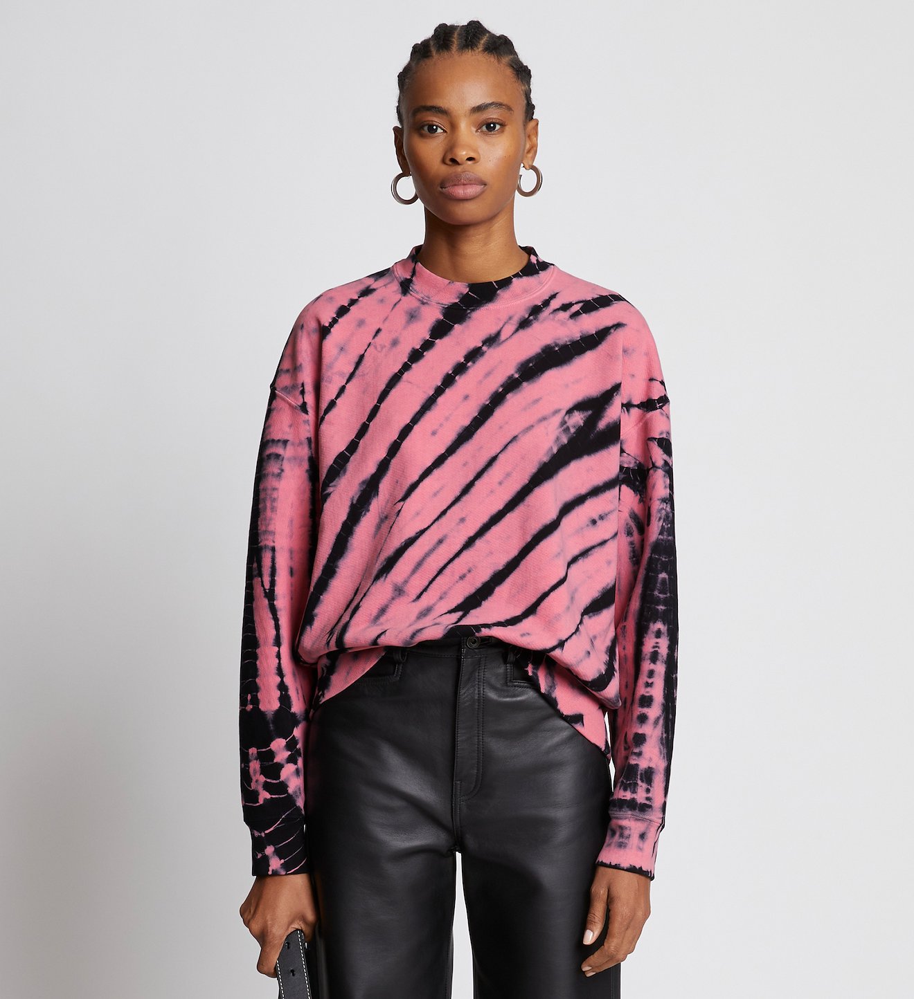 Dye Sweatshirt in pink | Schouler