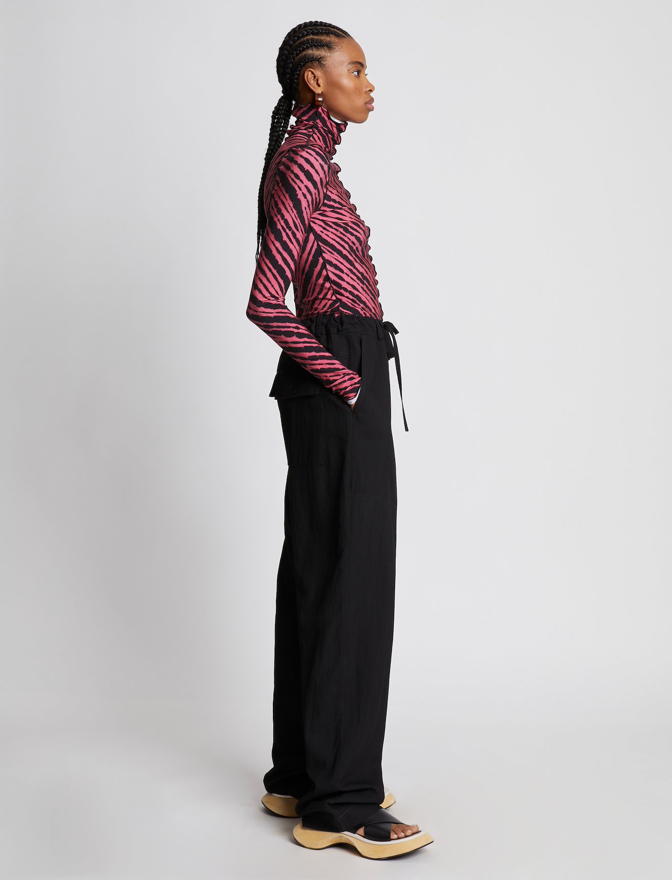 Diagonal Tie Dye Jersey Turtleneck #2