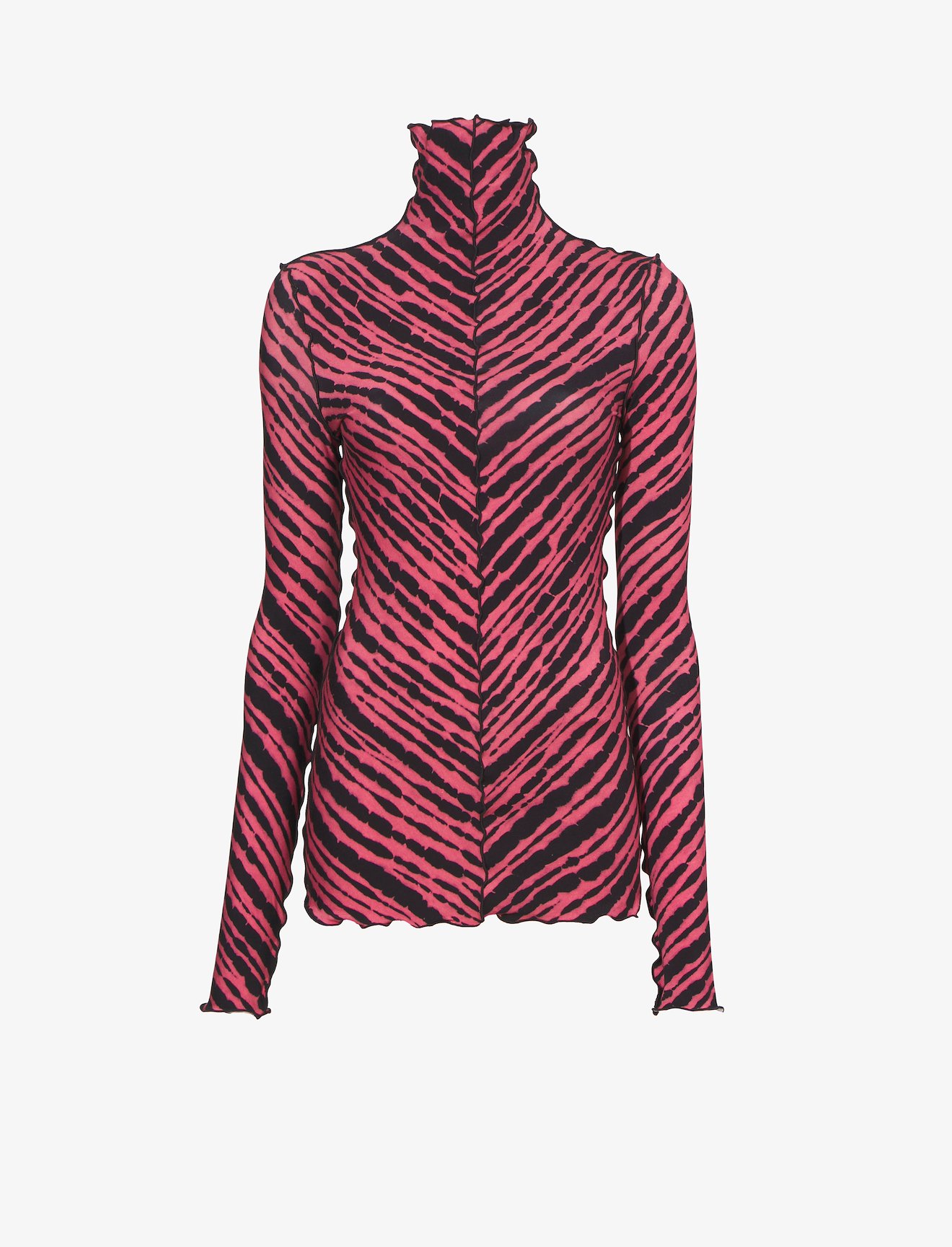 Diagonal Tie Dye Jersey Turtleneck #5