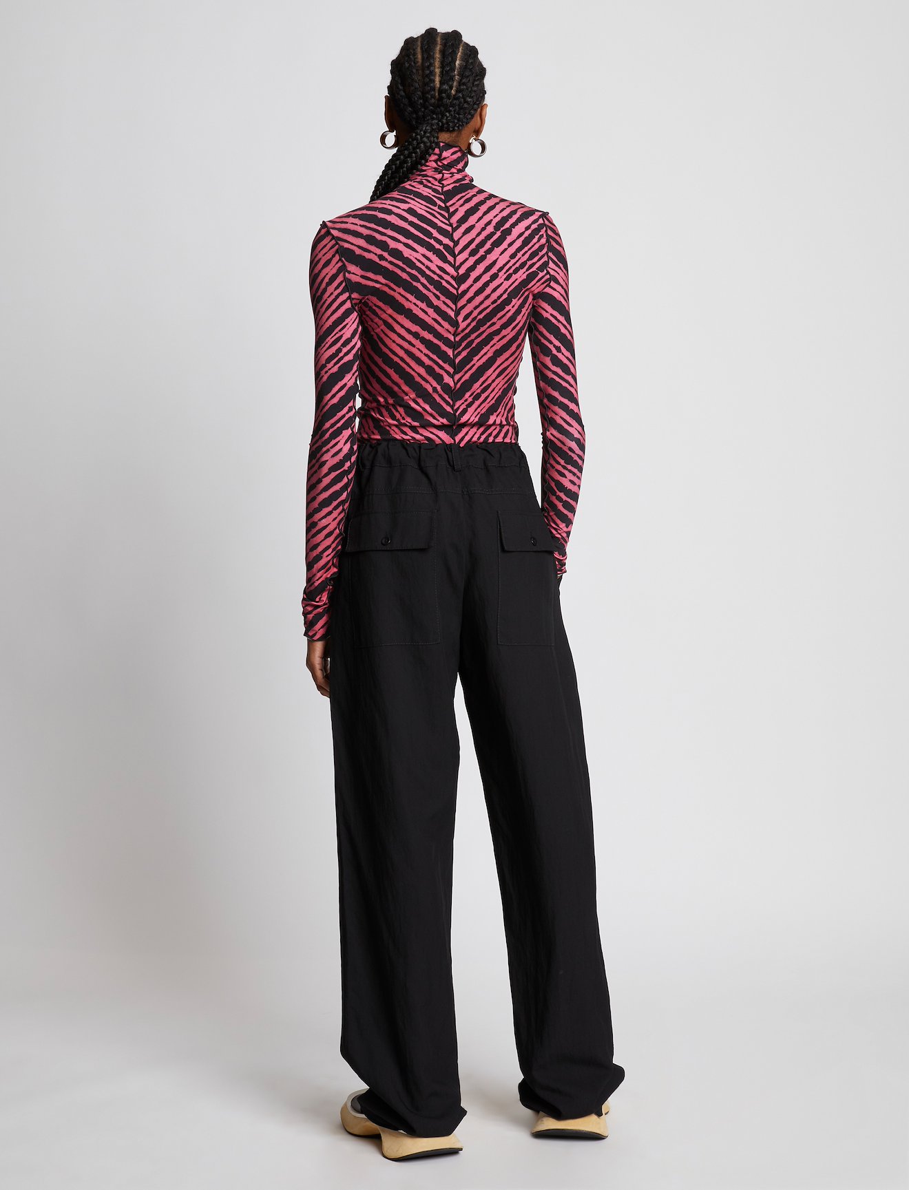 Diagonal Tie Dye Jersey Turtleneck #3