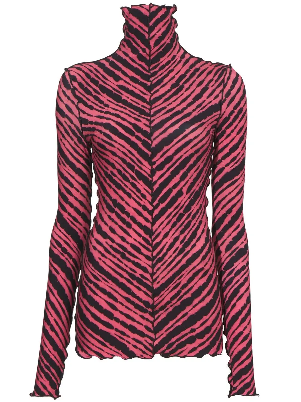 

Proenza Schouler White Label striped high-neck long-sleeve T-shirt - Pink