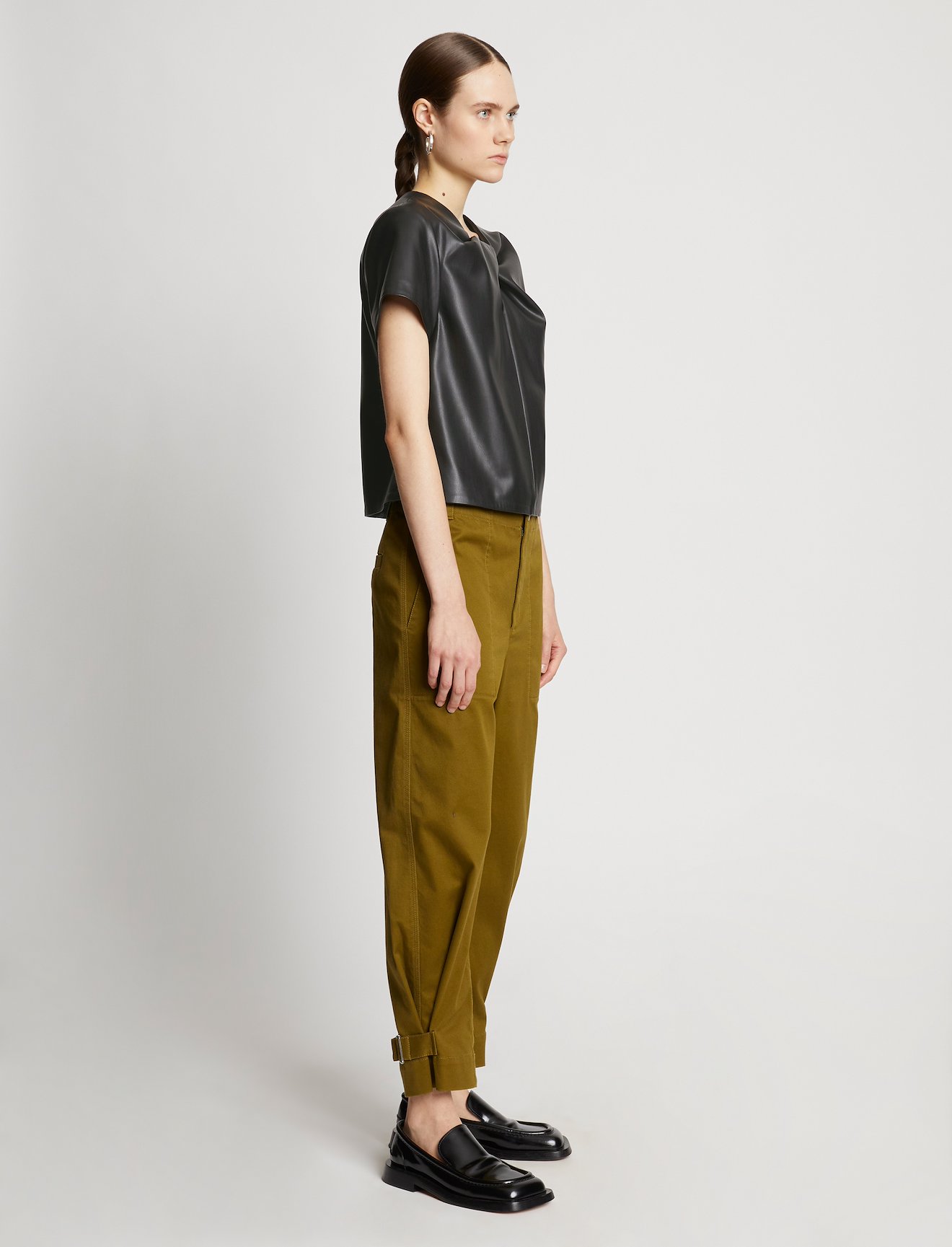 Faux Leather Twisted Top #2