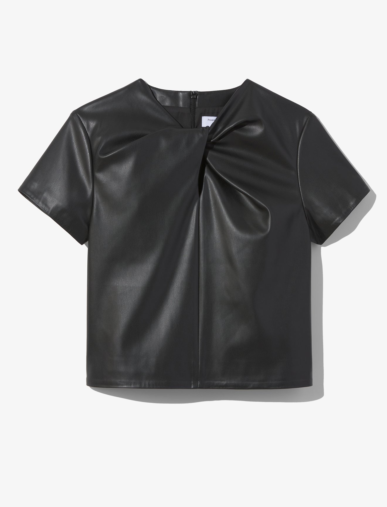 Faux Leather Twisted Top #5