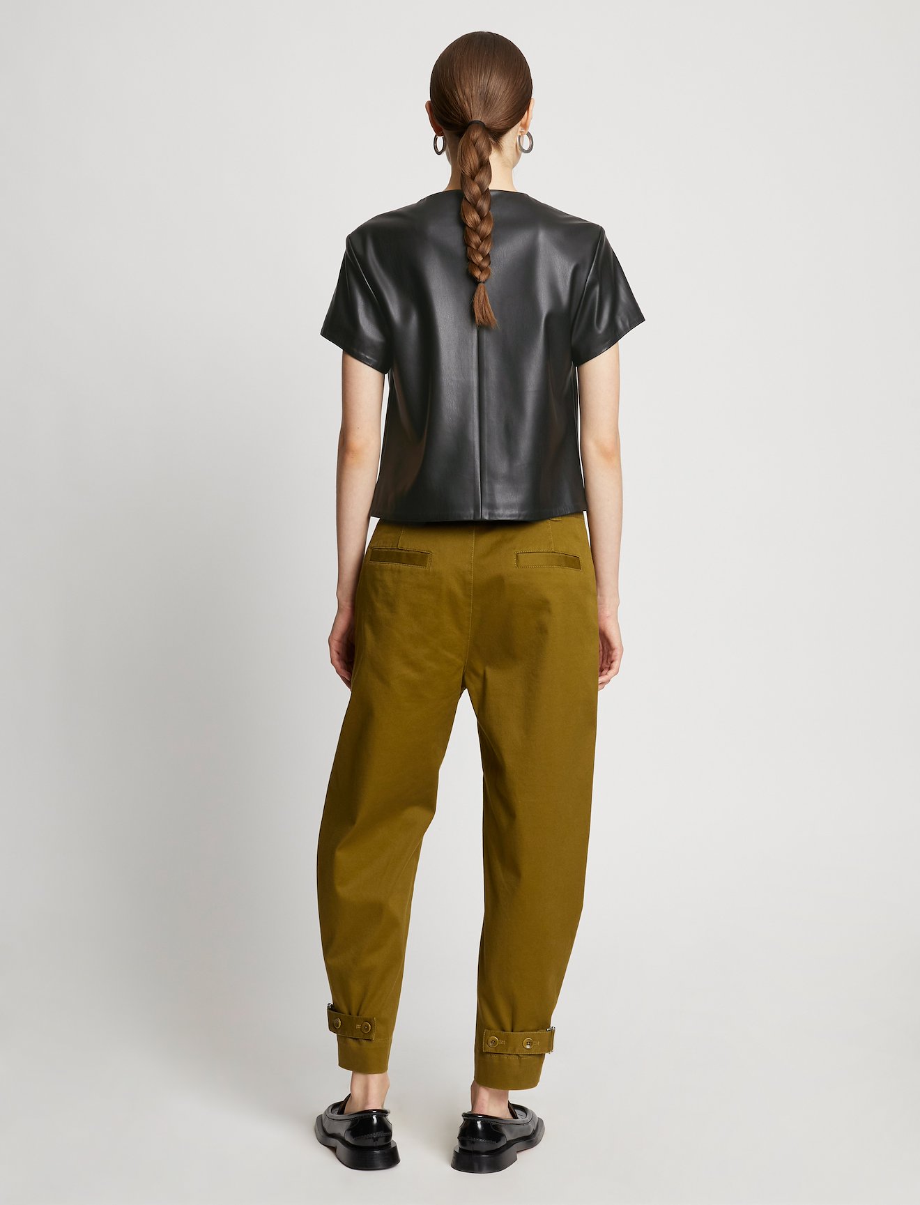 Faux Leather Twisted Top #3
