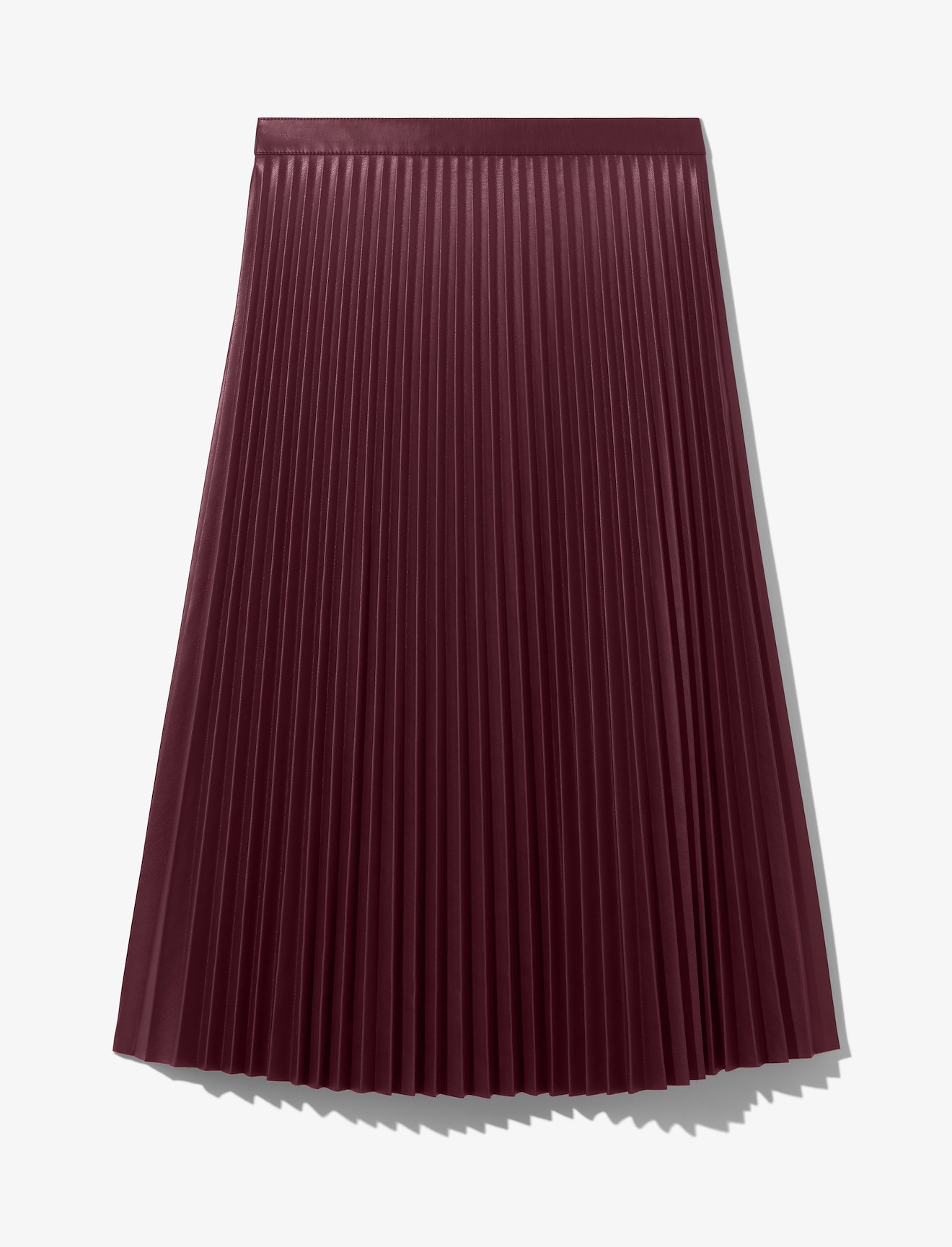 Faux Leather Pleated Skirt #4