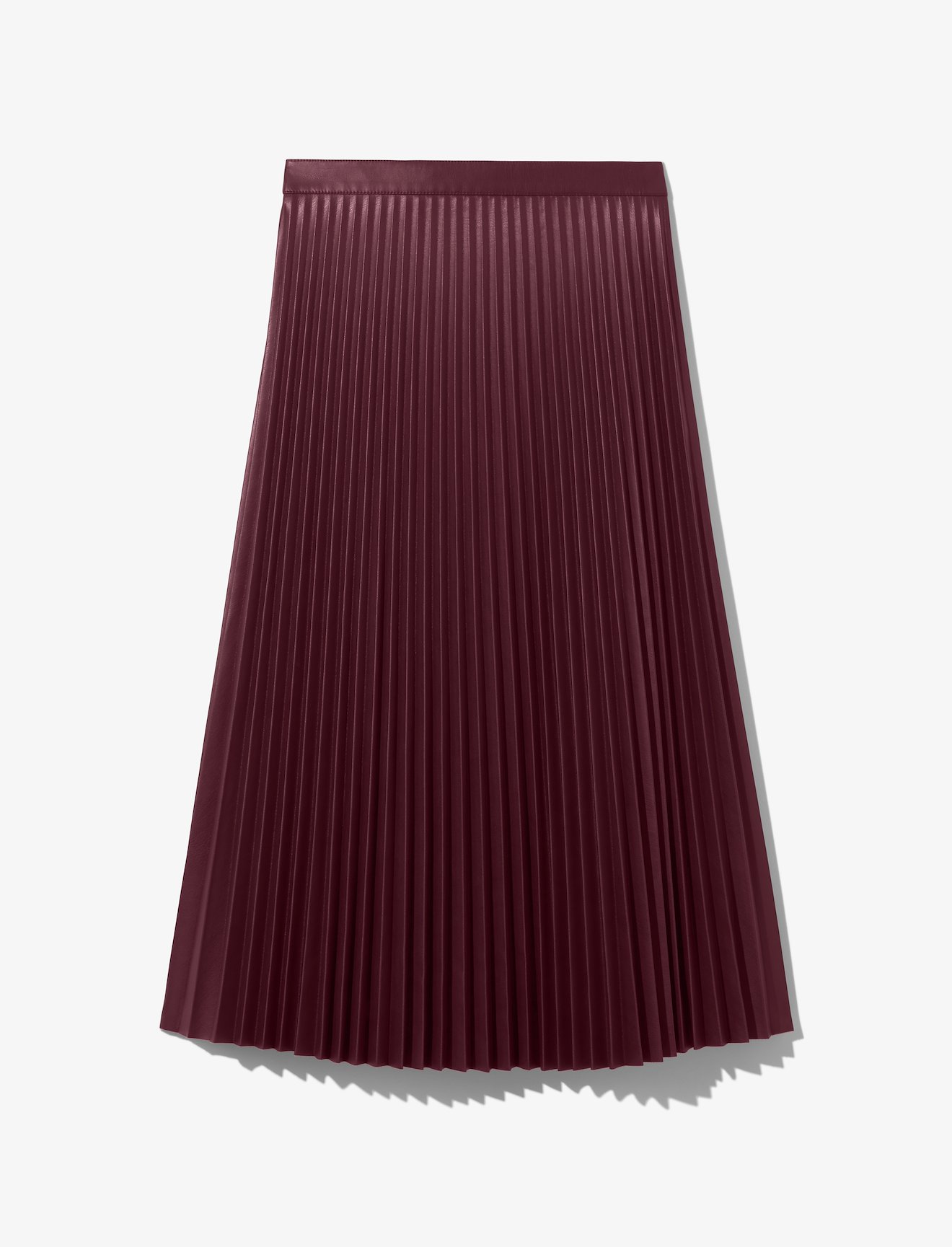 Faux Leather Pleated Skirt #4