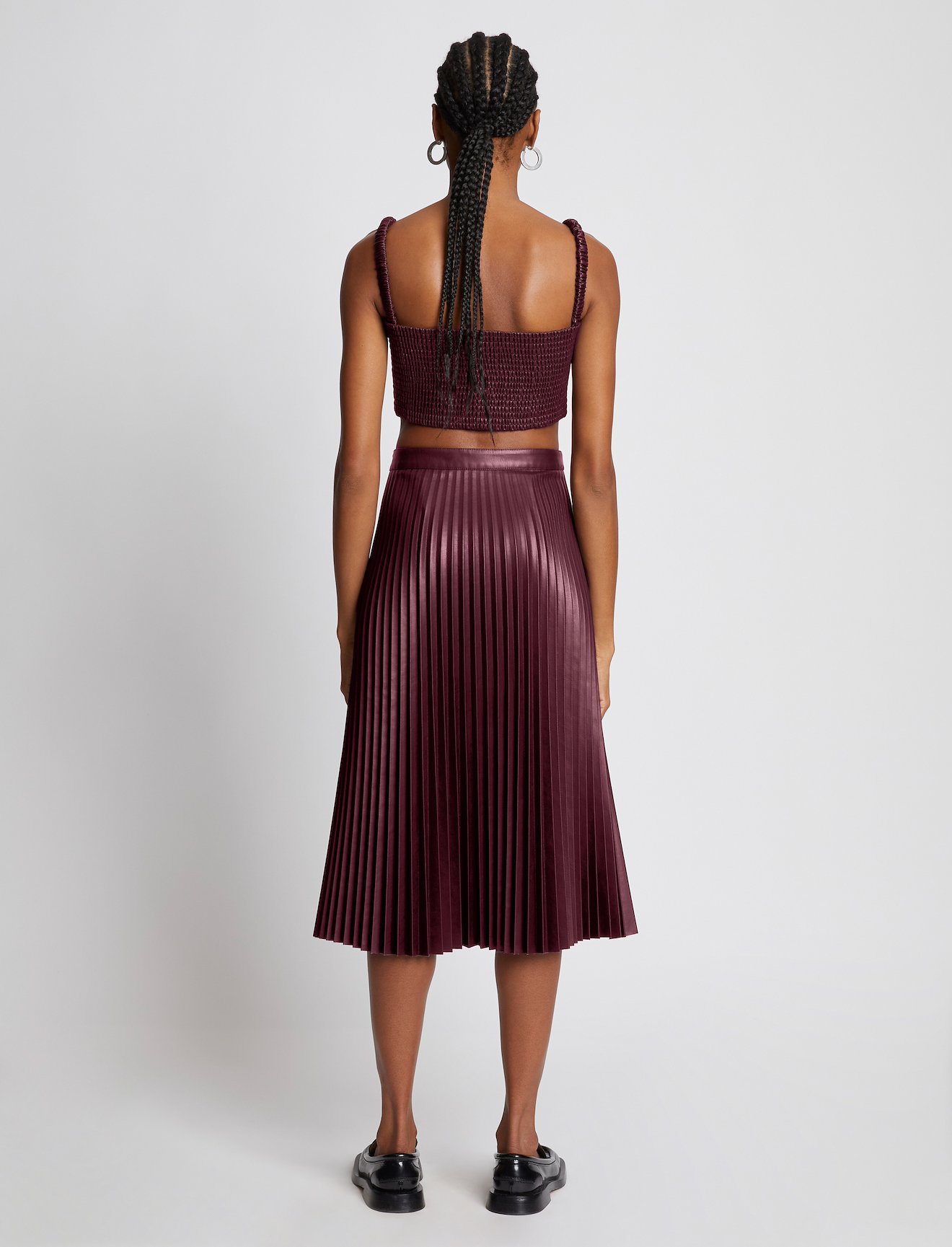 Faux Leather Pleated Skirt #2