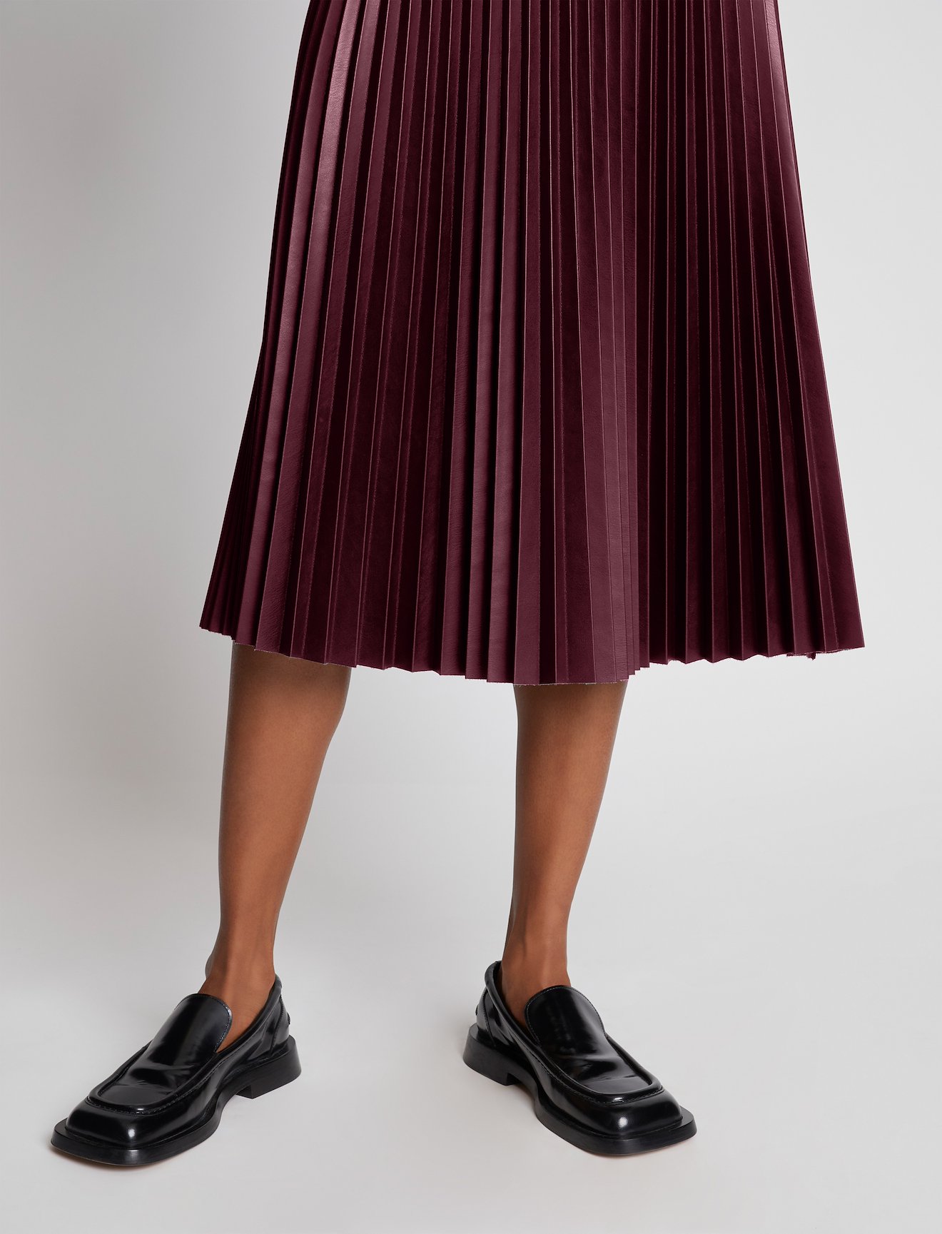 Faux Leather Pleated Skirt #3