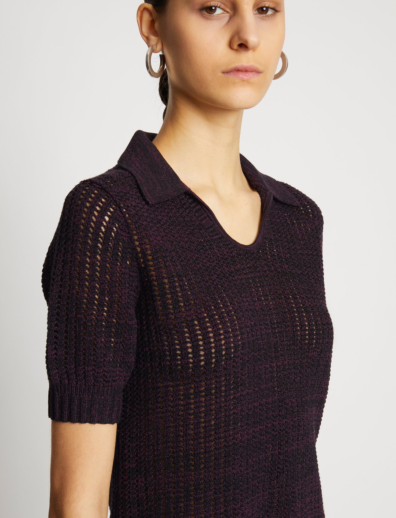 Cotton Silk Pique Polo Top #4