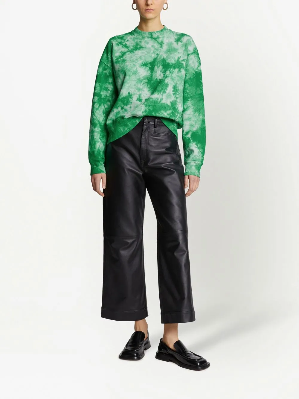 Proenza Schouler White Label Sweater met tie-dye print - Groen