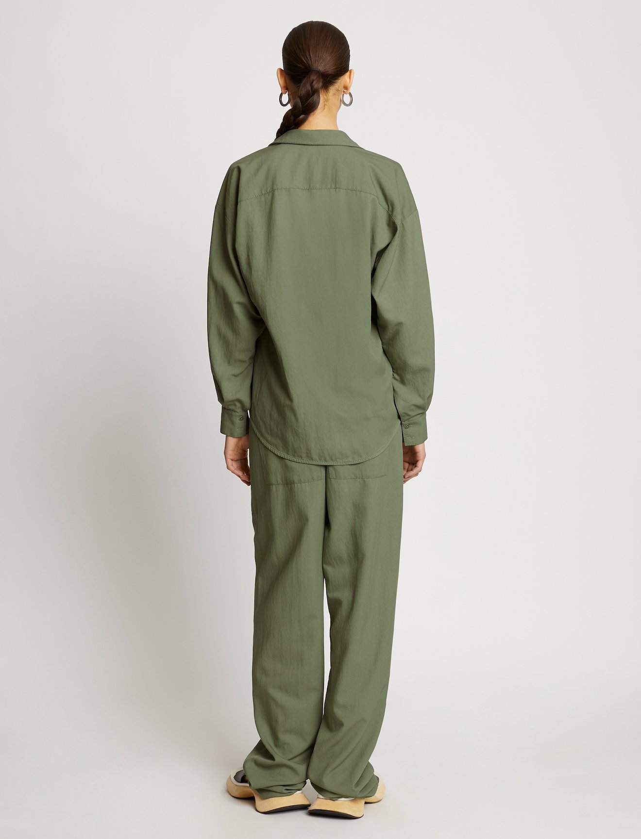 Drapey Suiting Zip Front Top #3
