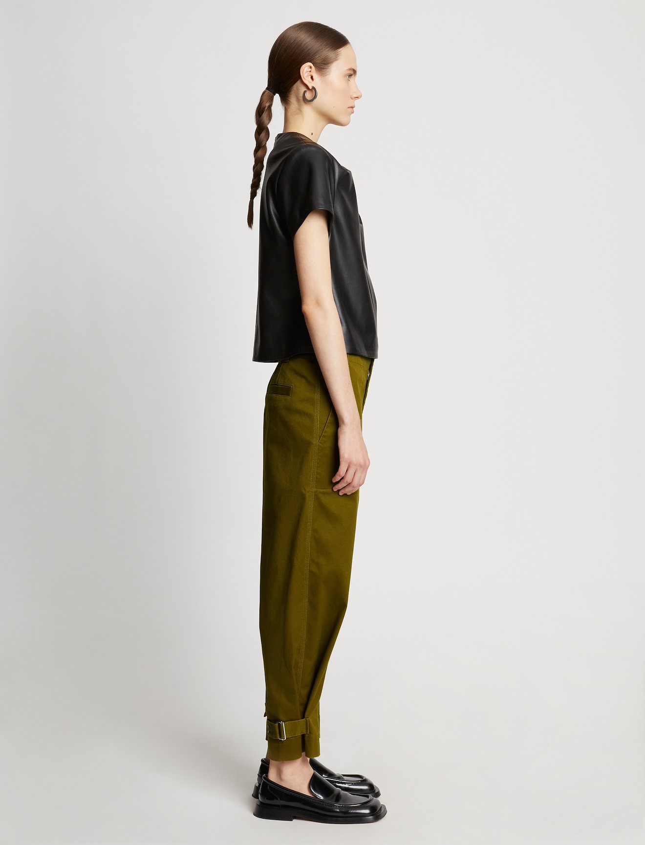 Cotton Twill Tapered Pants #1