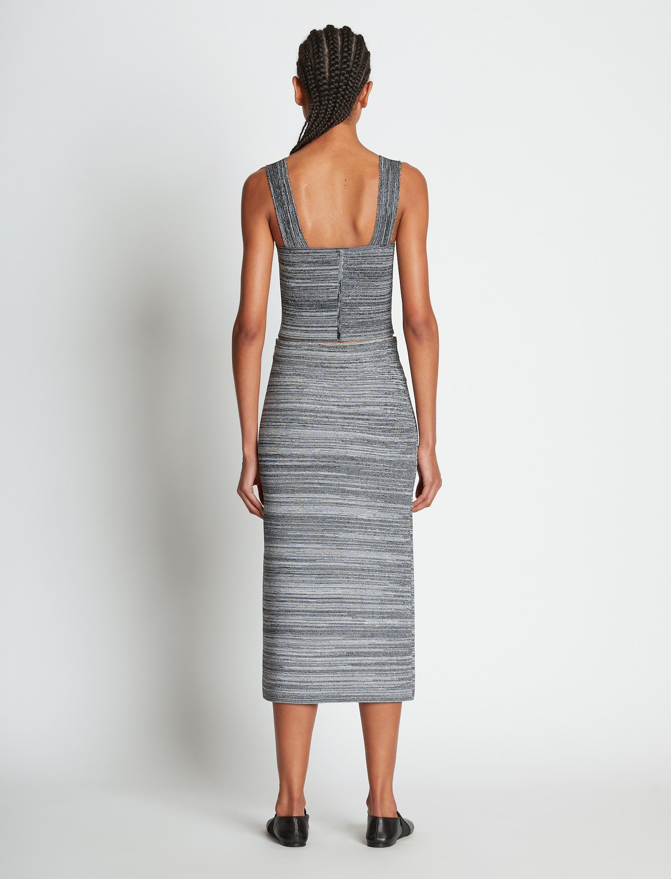 Melange Knit Midi Skirt #2