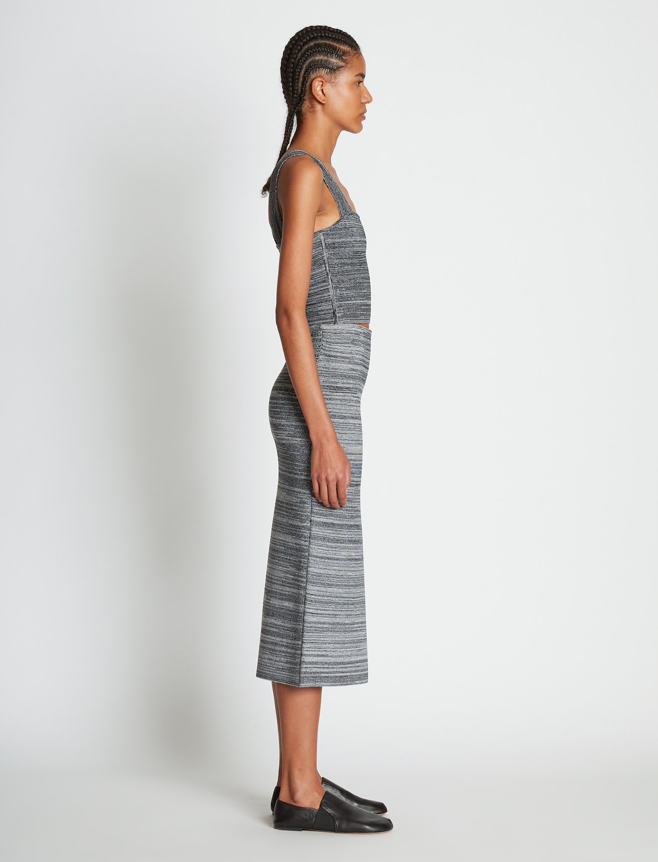 Melange Knit Midi Skirt #1