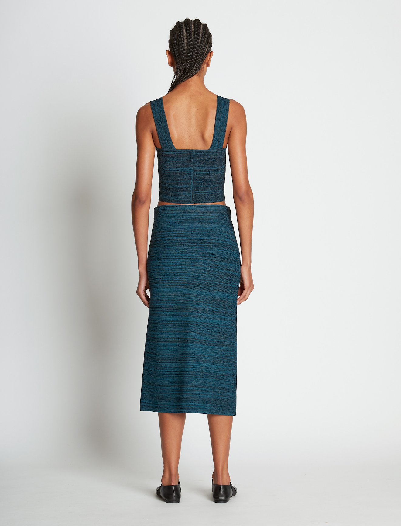Melange Knit Midi Skirt #2